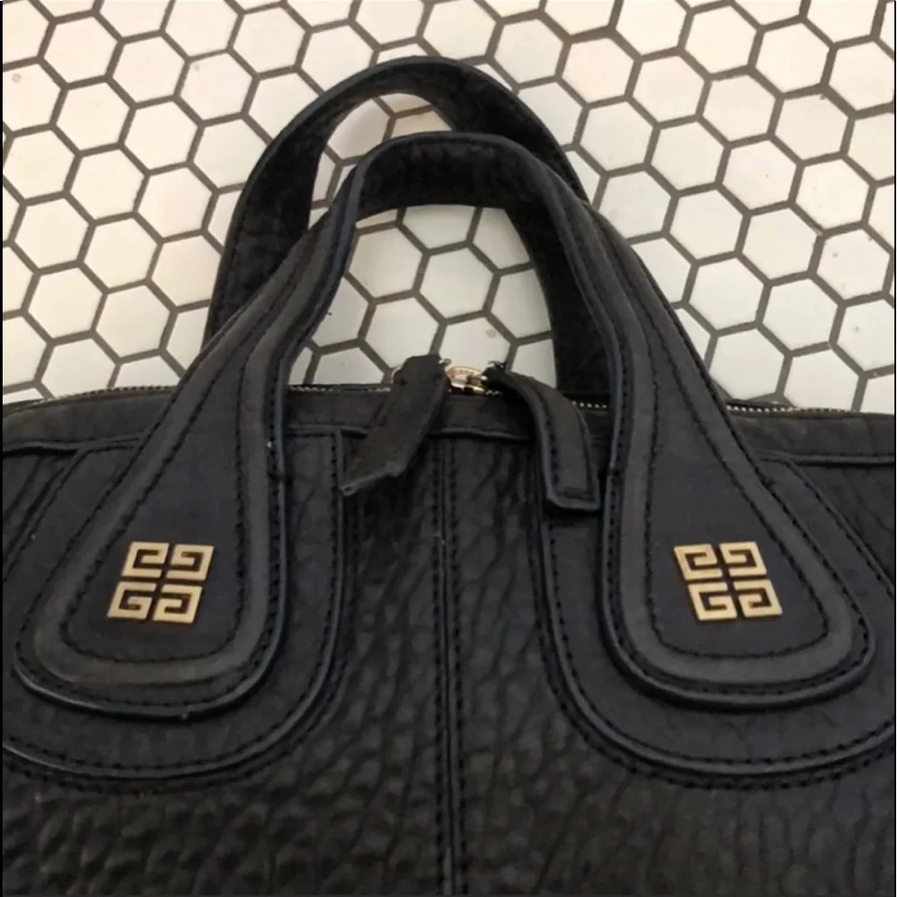Givenchy Black Textured Leather Antigona Tote
